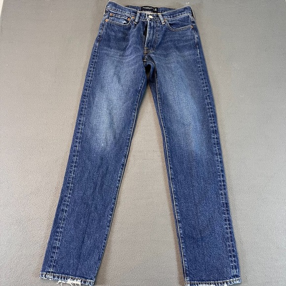 Abercrombie & Fitch Denim - Abercrombie & Fitch Vintage Stretch 90s Straight Jeans Sz‎ 28Wx32L BROKEN Zipper
